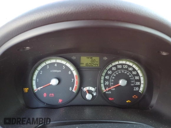 2009 Kia Rio LX with VIN KNADE243596567394, listed as a Copart auction lot 42240065 with 160,044 mi miles and Salvage Title. Bid and sale history available at carsss.com. Image 9.