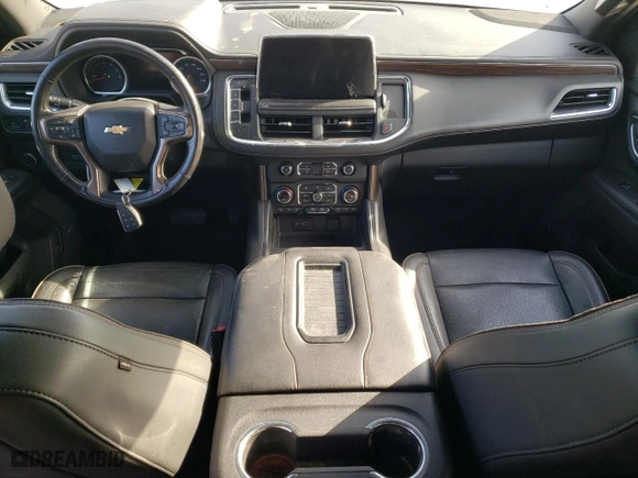 2021 Chevrolet Tahoe High Country with VIN 1GNSCTKLXMR105453, listed as a Copart auction lot 82807274 with 56,534 mi miles and Salvage Title. Bid and sale history available at carsss.com. Image 8.