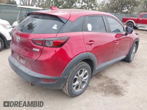 2019 Mazda CX-3 Sport with VIN JM1DKDB71K0423881, listed as a IAAI auction lot 41329976 with 65,341 mi miles. Bid and sale history available at carsss.com. Image 4.