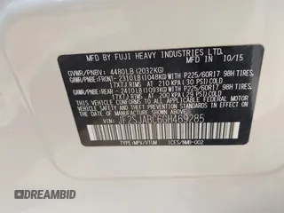 2016 Subaru Forester 2.5i with VIN JF2SJABC6GH469285, listed as a IAAI auction lot 42560320 with 59,876 mi miles and . Bid and sale history available at DreamBid. Image 9.