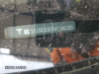 2022 Tesla Model 3 Long Range with VIN 5YJ3E1EB7NF296285, listed as a Copart auction lot 43058565 with 70,946 mi miles and Salvage Title. Bid and sale history available at carsss.com. Image 14.