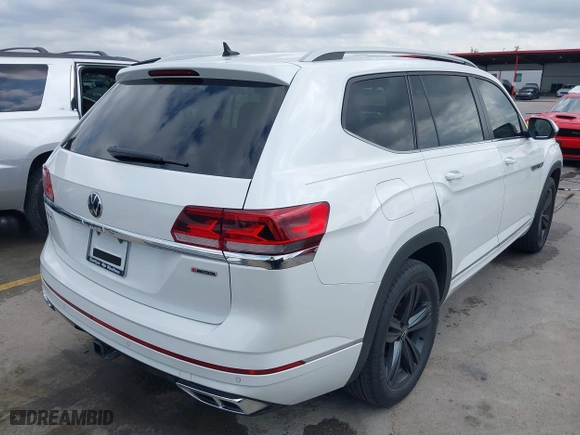 2022 Volkswagen Atlas 3.6L V6 SEL R-Line with VIN 1V2AR2CA7NC550648, listed as a IAAI auction lot 41974370 with 48,378 mi miles. Bid and sale history available at carsss.com. Image 4.