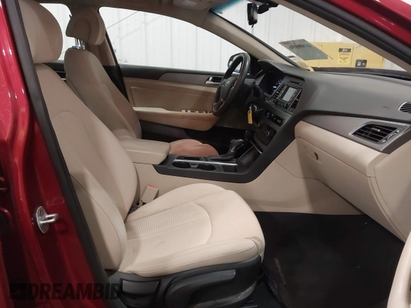 2015 Hyundai Sonata SE with VIN 5NPE24AF8FH003265, listed as a IAAI auction lot 41909096 with 75,453 mi miles and . Bid and sale history available at DreamBid. Image 5.