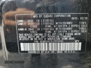 2018 Subaru Outback with VIN 4S4BSAAC6J3322493, listed as a Copart auction lot 64844815 with 126,292 mi miles and Clean title. Bid and sale history available at DreamBid. Image 13.