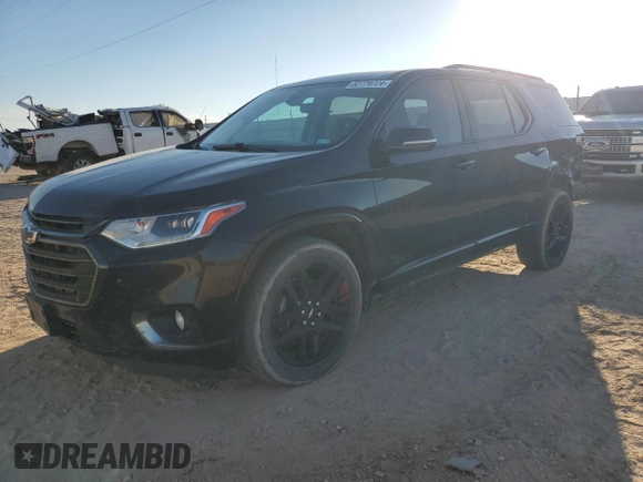2018 Chevrolet Traverse Premier with VIN 1GNEVJKW2JJ253743, listed as a Copart auction lot 82779724 with 161,083 mi miles and Salvage Title. Bid and sale history available at carsss.com. Image 1.