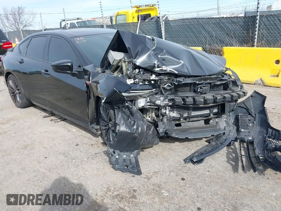 2021 Acura TLX Type S with VIN 19UUB7F04MA000077, listed as a IAAI auction lot 41615568 with 38,707 mi miles. Bid and sale history available at carsss.com. Image 1.