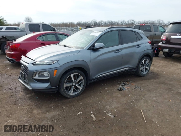 2020 Hyundai Kona Limited with VIN KM8K33A53LU398258, listed as a IAAI auction lot 41823907 with 65,915 mi miles. Bid and sale history available at carsss.com. Image 2.