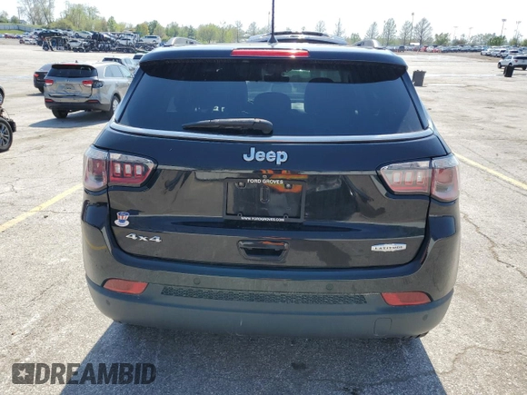2018 Jeep Compass Altitude with VIN 3C4NJDBBXJT220422, listed as a Copart auction lot 53780225 with 93,004 mi miles and Salvage title. Bid and sale history available at DreamBid. Image 6.