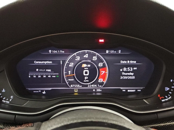 2018 Audi S5 Sportback Prestige with VIN WAUC4CF50JA043011, listed as a Copart auction lot 45923335 with NaN miles and Clean Title. Bid and sale history available at carsss.com. Image 9.
