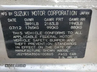2013 Suzuki SX4 Crossover with VIN JS2YB5A35D6100865, listed as a Copart auction lot 78676634 with 126,858 mi miles and Salvage Title. Bid and sale history available at carsss.com. Image 16.
