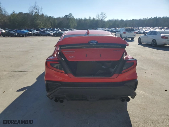 2022 Subaru WRX Premium with VIN JF1VBAF63N9011911, listed as a Copart auction lot 43696405 with 51,382 mi miles and Salvage Title. Bid and sale history available at carsss.com. Image 6.