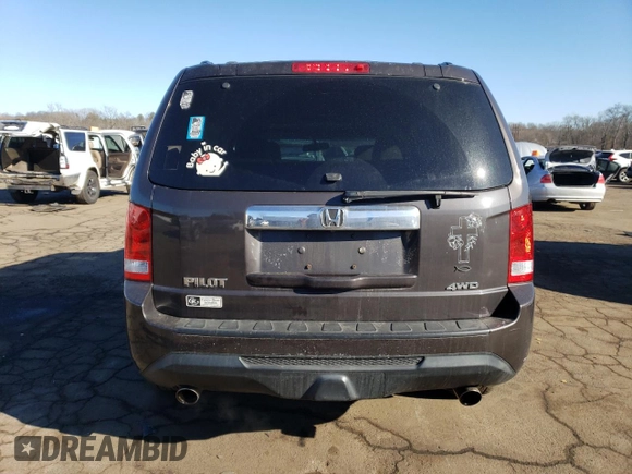2012 Honda Pilot EX-L with VIN 5FNYF4H68CB044027, listed as a Copart auction lot 41783045 with 241,822 mi miles and Salvage Title. Bid and sale history available at carsss.com. Image 6.