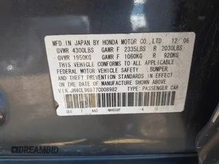 2007 Acura TSX with VIN JH4CL96877C008982, listed as a IAAI auction lot 42333258 with 186,794 mi miles and . Bid and sale history available at DreamBid. Image 9.