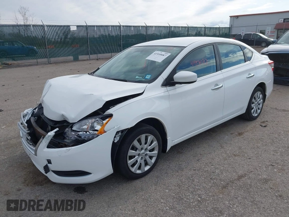 2015 Nissan Sentra S with VIN 3N1AB7AP2FY320344, listed as a IAAI auction lot 41959087 with 113,050 mi miles. Bid and sale history available at carsss.com. Image 2.