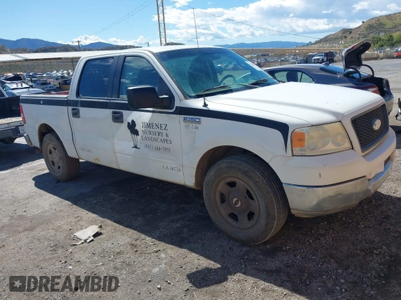 2005 Ford F-150 XLT with VIN 1FTRW12W65FA14163, listed as a IAAI auction lot 41754075 with 94,853 mi miles. Bid and sale history available at carsss.com. Image 1.