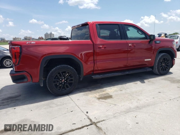 2022 GMC Sierra 1500 Elevation with VIN 3GTU9CET7NG196551, listed as a Copart auction lot 54537325 with 52,870 mi miles and Salvage Title. Bid and sale history available at DreamBid. Image 3.