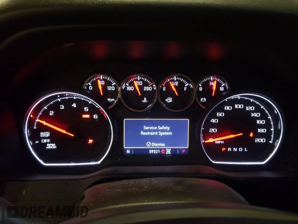 2020 Chevrolet Silverado 1500 LT Trail Boss with VIN 1GCPYFEL7LZ302530, listed as a Copart auction lot 49260675 with 59,321 mi miles and Salvage Title. Bid and sale history available at carsss.com. Image 9.