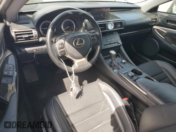 2016 Lexus RC 200t F Sport with VIN JTHHA5BC6G5002920, listed as a Copart auction lot 53126475 with 105,943 mi miles and Salvage title. Bid and sale history available at DreamBid. Image 8.