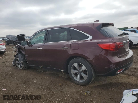 2014 Acura MDX z VIN 5FRYD4H28EB030178, wystawiony jako Copart lot #52389515 z przebiegiem Nie podano mil oraz Szkoda całkowita • Salvage title. Historia ofert i sprzedaży dostępna na DreamBid. Obrazek 2.