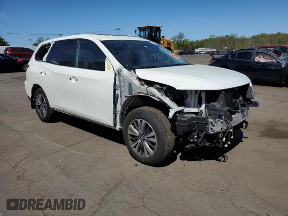 2020 Nissan Pathfinder S with VIN 5N1DR2AM9LC635284, listed as a Copart auction lot 54777075 with 74,406 mi miles and Salvage title. Bid and sale history available at DreamBid. Image 4.
