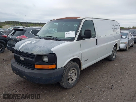 2003 Chevrolet Express Cargo with VIN 1GCGG25U331121265, listed as a IAAI auction lot 41945215 with 145,536 mi miles and . Bid and sale history available at DreamBid. Image 2.