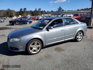 2008 Audi A4 2.0T with VIN WAUDF78E08A042907, listed as a Copart auction lot 48210465 with 152,728 mi miles and Salvage Title. Bid and sale history available at carsss.com. Image 1.