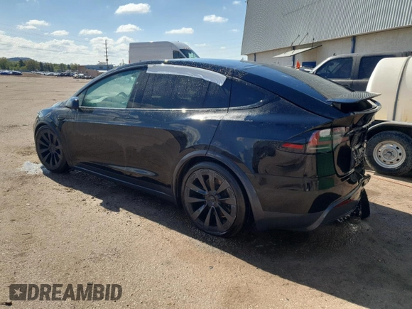 2022 Tesla Model X with VIN 7SAXCDE55NF341925, listed as a Copart auction lot 47607595 with Not Provided miles and Salvage Title. Bid and sale history available at DreamBid. Image 2.