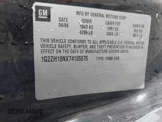 2007 Pontiac G6 GT with VIN 1G2ZH18NX74105576, listed as a IAAI auction lot 42373154 with 141,150 mi miles and . Bid and sale history available at DreamBid. Image 9.