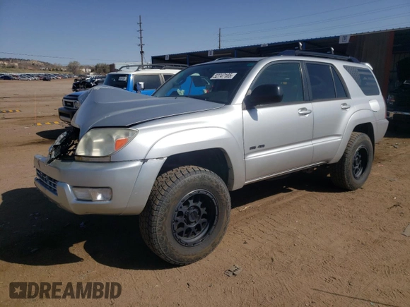 2004 Toyota 4Runner SR5 with VIN JTEBU14R448014112, listed as a Copart auction lot 52747185 with 205,917 mi miles and Salvage Title. Bid and sale history available at DreamBid. Image 1.