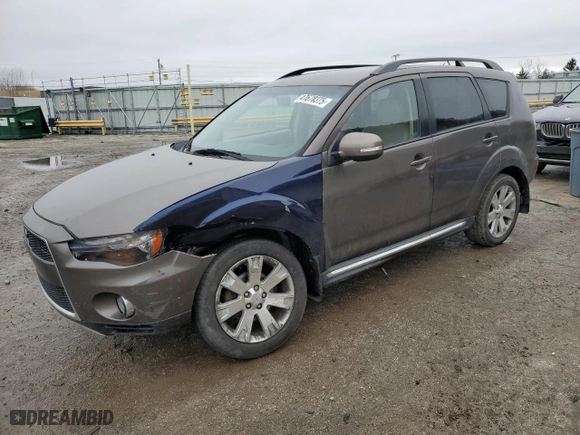 2010 Mitsubishi Outlander SE with VIN JA4AS3AW5AZ001574, listed as a Copart auction lot 47678375 with 211,989 mi miles and Salvage Title. Bid and sale history available at carsss.com. Image 1.