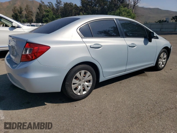 2012 Honda Civic LX с VIN 2HGFB2F56CH524788, выставлен на аукционе Copart как лот 60326815 с пробегом 160 271 миль миль и Списание • Salvage title. История ставок и продаж доступна на DreamBid. Изображение 3.