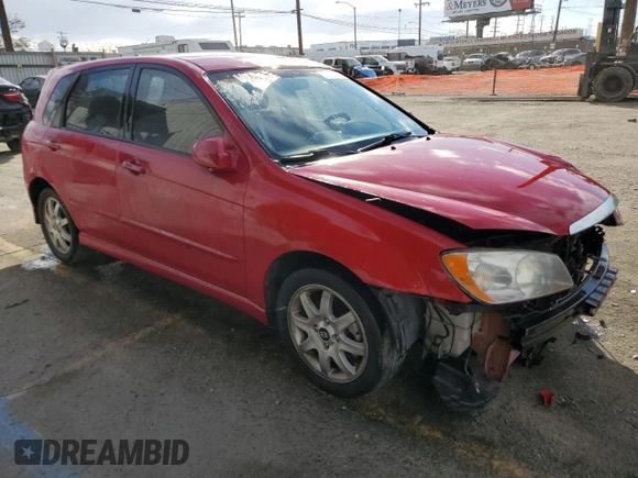 2005 Kia Spectra with VIN KNAFE162255129620, listed as a Copart auction lot 86822464 with 249,516 mi miles and Salvage Title. Bid and sale history available at carsss.com. Image 4.
