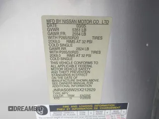 2005 Infiniti FX с VIN JNRAS08W25X212629, выставлен на аукционе IAAI как лот 42468049 с пробегом 181 336 миль миль и . История ставок и продаж доступна на DreamBid. Изображение 9.