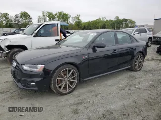 2015 Audi S4 Premium Plus with VIN WAUBGAFL8FA105073, listed as a Copart auction lot 52439145 with 88,180 mi miles and Salvage Title. Bid and sale history available at carsss.com. Image 1.