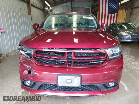 2017 Dodge Durango GT with VIN 1C4RDJDG5HC917700, listed as a Copart auction lot 54650215 with 124,483 mi miles and Salvage title. Bid and sale history available at DreamBid. Image 5.