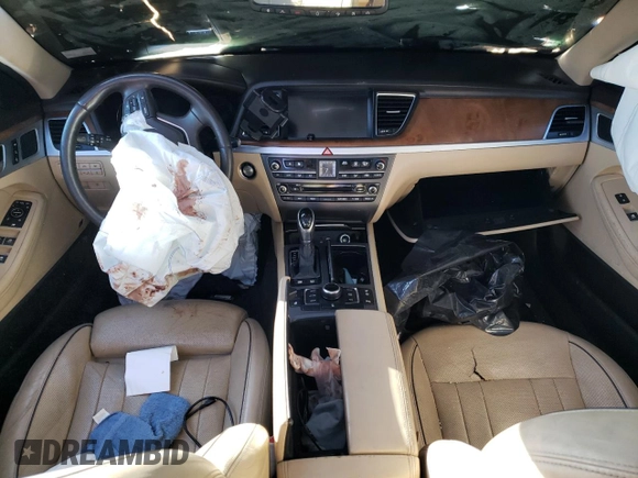 2017 Genesis G80 3.8L with VIN KMHGN4JE9HU191919, listed as a Copart auction lot 76667294 with 121,550 mi miles and Salvage Title. Bid and sale history available at DreamBid. Image 8.