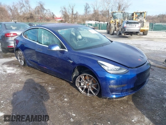 2018 Tesla Model 3 Long Range Battery with VIN 5YJ3E1EB8JF115138, listed as a IAAI auction lot 41343399 with 62,351 mi miles and . Bid and sale history available at DreamBid. Image 1.