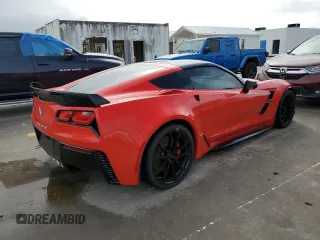 2017 Chevrolet Corvette Grand Sport 2LT with VIN 1G1YX2D77H5111816, listed as a Copart auction lot 74997504 with 19,891 mi miles and Non Repairable. Bid and sale history available at carsss.com. Image 3.