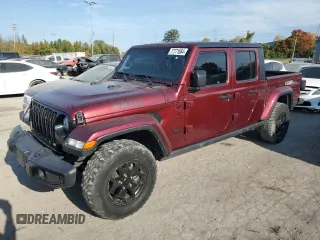 2021 Jeep Gladiator Willys with VIN 1C6HJTAGXML590037, listed as a Copart auction lot 77771864 with 92,087 mi miles and Salvage Title. Bid and sale history available at carsss.com. Image 1.