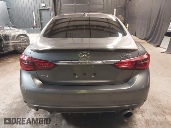 2018 Infiniti Q50 RED SPORT 400 with VIN JN1FV7AR9JM480988, listed as a IAAI auction lot 41662256 with 82,392 mi miles. Bid and sale history available at carsss.com. Image 17.