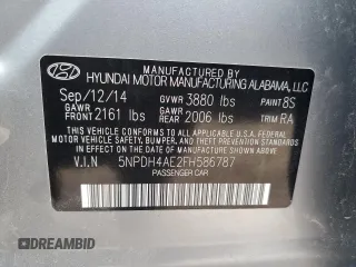 2015 Hyundai Elantra SE z VIN 5NPDH4AE2FH586787, wystawiony jako Copart lot #52965265 z przebiegiem 161 712 mil mil oraz Szkoda całkowita • Salvage title. Historia ofert i sprzedaży dostępna na DreamBid. Obrazek 12.