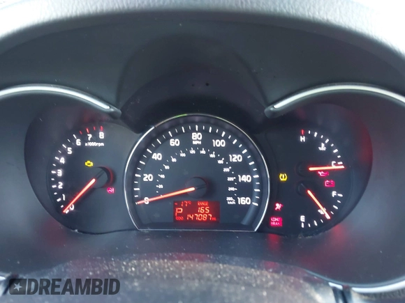 2014 Kia Sorento LX with VIN 5XYKTDA70EG549475, listed as a IAAI auction lot 41402862 with 147,087 mi miles. Bid and sale history available at carsss.com. Image 7.