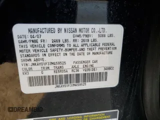 2007 Infiniti M x with VIN JNKAY01F37M459525, listed as a Copart auction lot 71504864 with 122,459 mi miles and Salvage Title. Bid and sale history available at DreamBid. Image 12.
