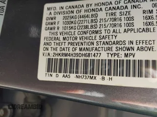 2013 Honda CR-V LX z VIN 2HKRM4H39DH681477, wystawiony jako IAAI lot #42225458 z przebiegiem 43 481 mil mil oraz . Historia ofert i sprzedaży dostępna na DreamBid. Obrazek 9.