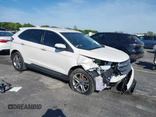 2016 Ford Edge Titanium with VIN 2FMPK3K92GBB83038, listed as a IAAI auction lot 41445967 with 90,125 mi miles. Bid and sale history available at carsss.com. Image 1.