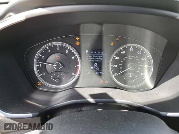 2019 Hyundai Santa Fe SE with VIN 5NMS2CADXKH135625, listed as a Copart auction lot 53326935 with 48,670 mi miles and Salvage Title. Bid and sale history available at carsss.com. Image 9.