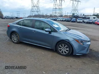 2020 Toyota Corolla LE with VIN JTDEPRAE3LJ007619, listed as a IAAI auction lot 41890730 with 43,481 mi miles. Bid and sale history available at carsss.com. Image 1.