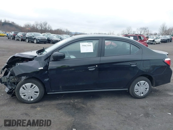 2024 Mitsubishi Mirage ES with VIN ML32FUFJ3RHF02682, listed as a IAAI auction lot 39063166 with 8,701 mi miles and . Bid and sale history available at DreamBid. Image 14.