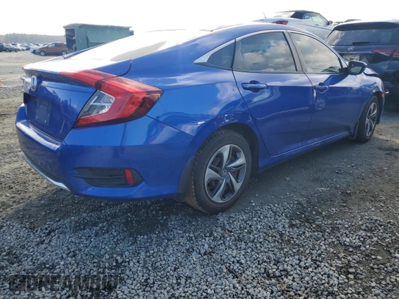2019 Honda Civic Sedan LX with VIN 19XFC2F61KE038744, listed as a Copart auction lot 85879744 with 0 mi miles and Salvage Title. Bid and sale history available at carsss.com. Image 3.