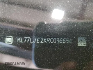 2024 Chevrolet Trax 2RS with VIN KL77LJE2XRC096654, listed as a Copart auction lot 51142385 with 3,648 mi miles and Salvage Title. Bid and sale history available at DreamBid. Image 13.